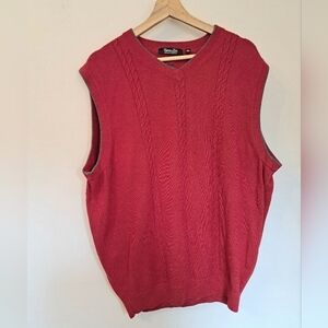 Cypress Links Red Sweater Vest Sportswear Collection Cotton XLarge